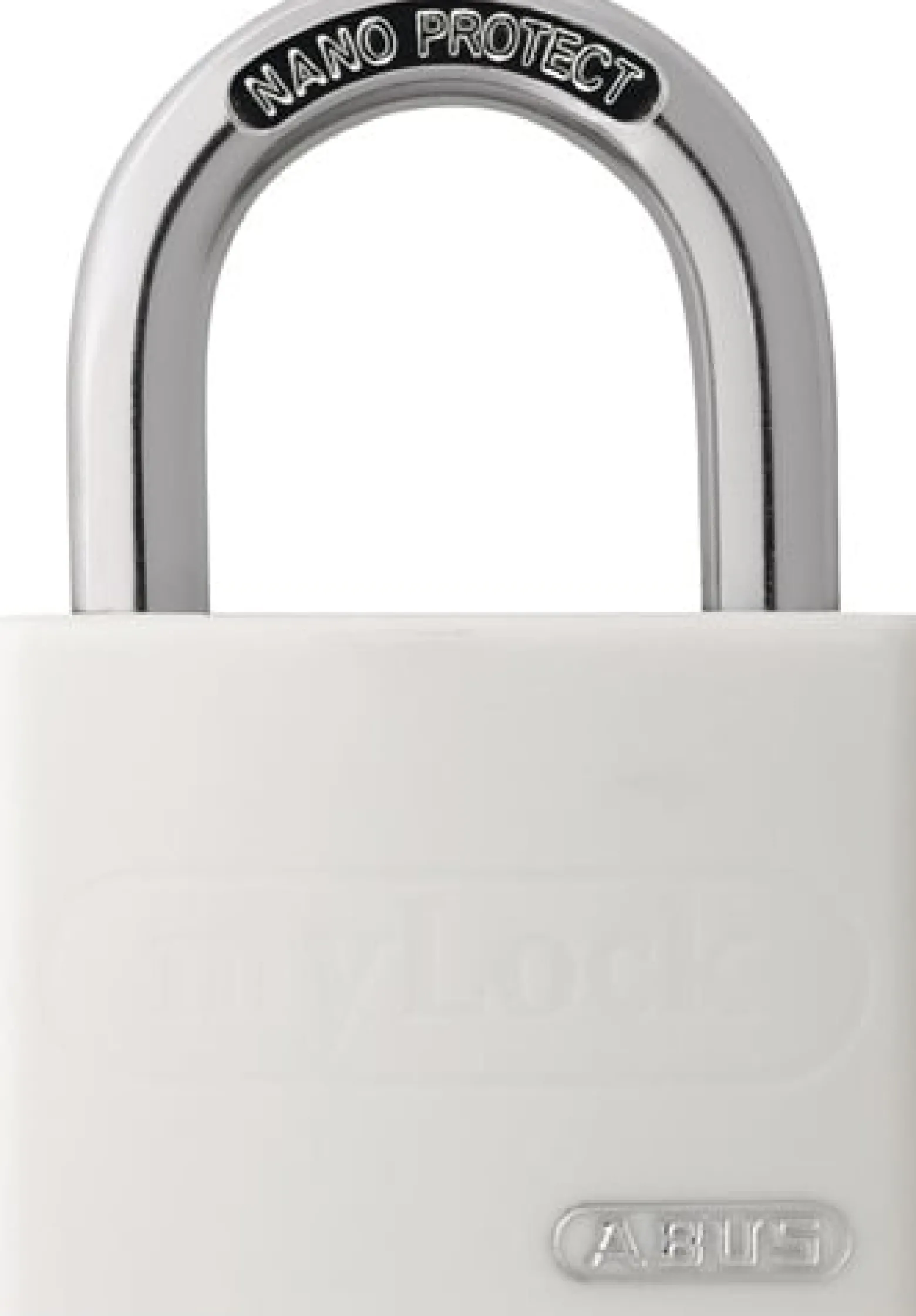 ABUS Zylindervorhangschloss T65AL/40 weiß Lock-Tag Schlossk.-B.43mm Alu.versch.-schl. - 80287 4
