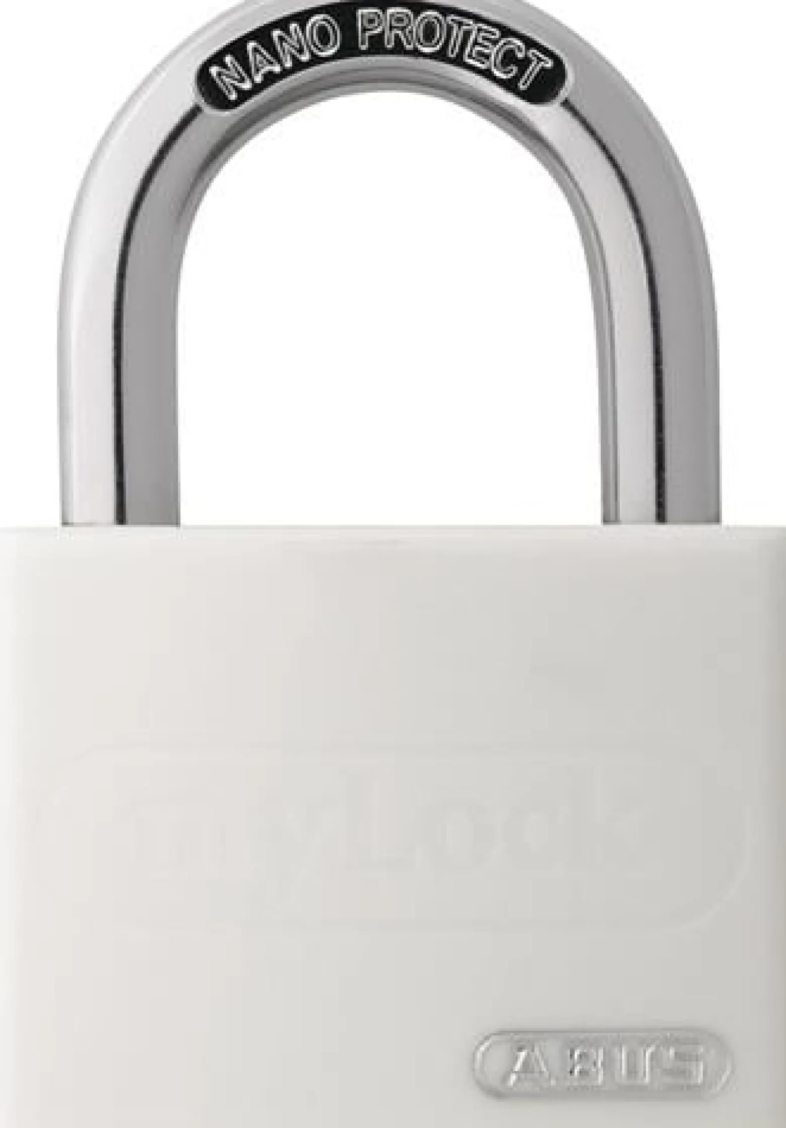 ABUS Zylindervorhangschloss T65AL/40 weiß Lock-Tag Schlossk.-B.43mm Alu.versch.-schl. - 80287 4