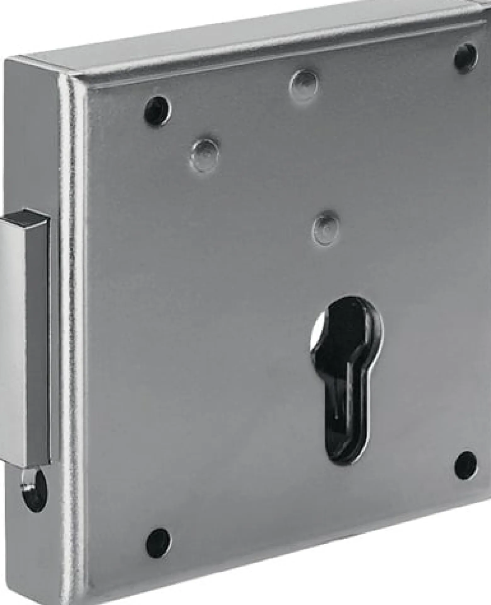 AMF Gittertor-Riegelschloss 100 DIN re.PZ aufliegend 65mm - 12013