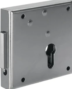 AMF Gittertor-Riegelschloss 100 DIN re.PZ aufliegend 65mm - 12013