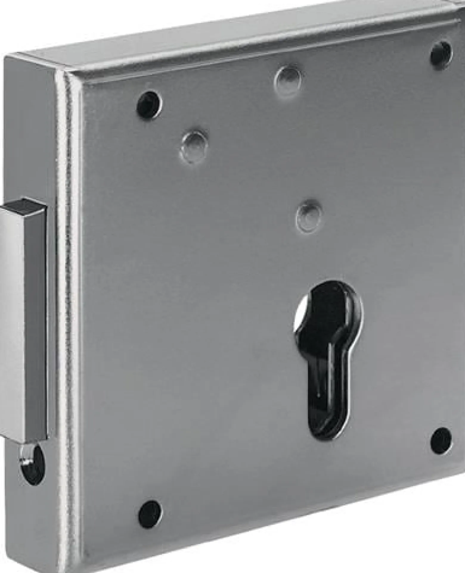AMF Gittertor-Riegelschloss 100 DIN re.PZ aufliegend 65mm - 12013
