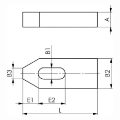 AMF Spanneisen DIN 6314 100 mm für T-Nut 12 + 14 + 16 mm - 70037