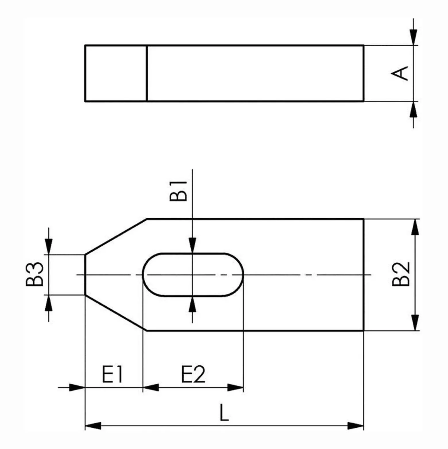 AMF Spanneisen DIN 6314 100 mm für T-Nut 12 + 14 + 16 mm - 70037