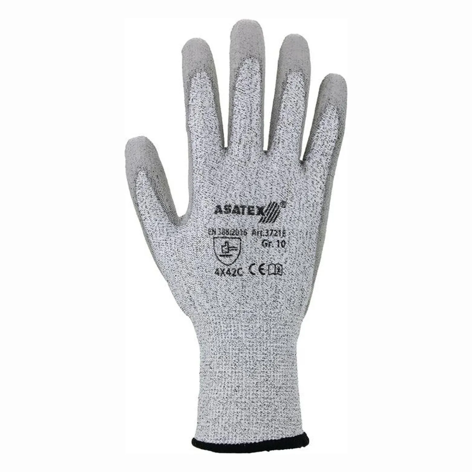 ASATEX Schnittschutzhandschuhe grau / grau Schnittschutzlevel C Gr. 10 - 3721E/10