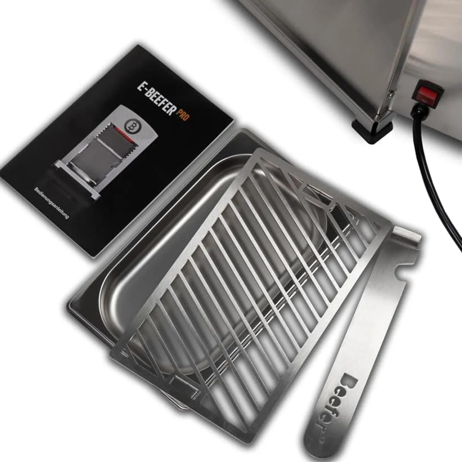 BEEFER E-BEEFER Pro 800°C Oberhitzegrill mit Thermobecher & Thermobehälter im Set - 1400001-Set1