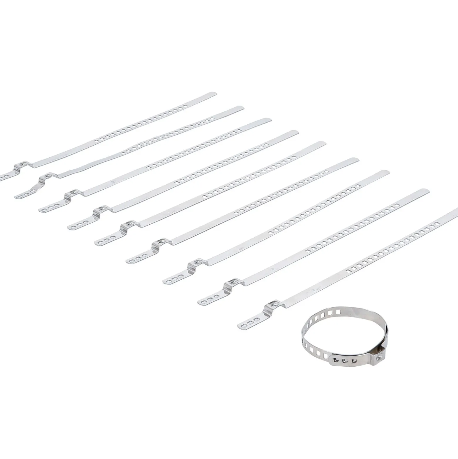 BGS Achsmanschetten-Schellen-Satz Edelstahl rostfrei 7 mm 20 - 50 mm 10tlg. - 70327