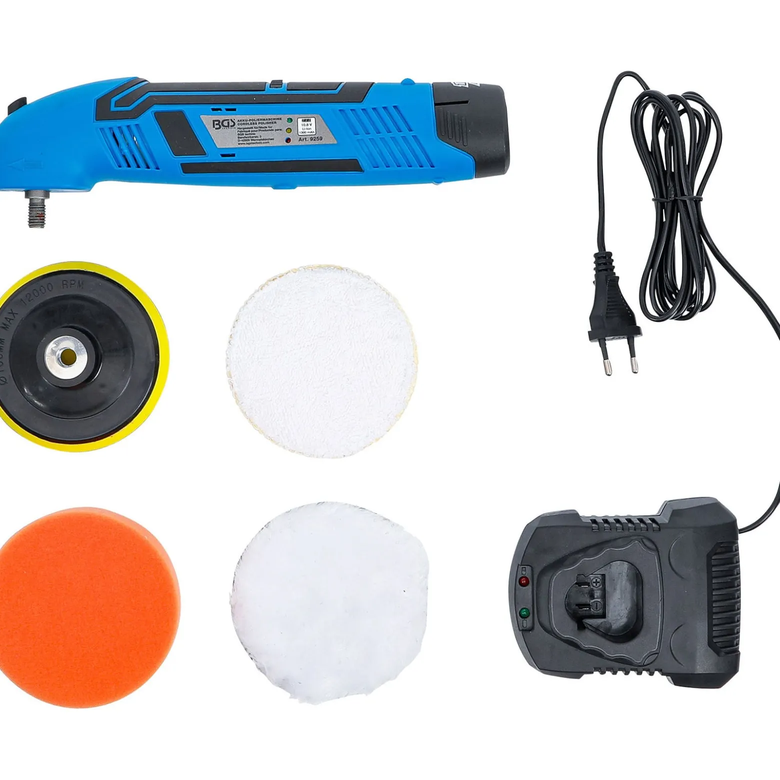 BGS Akku-Poliermaschine max. 3.000 U/min 10,8 V 1,3 Ah - 9259