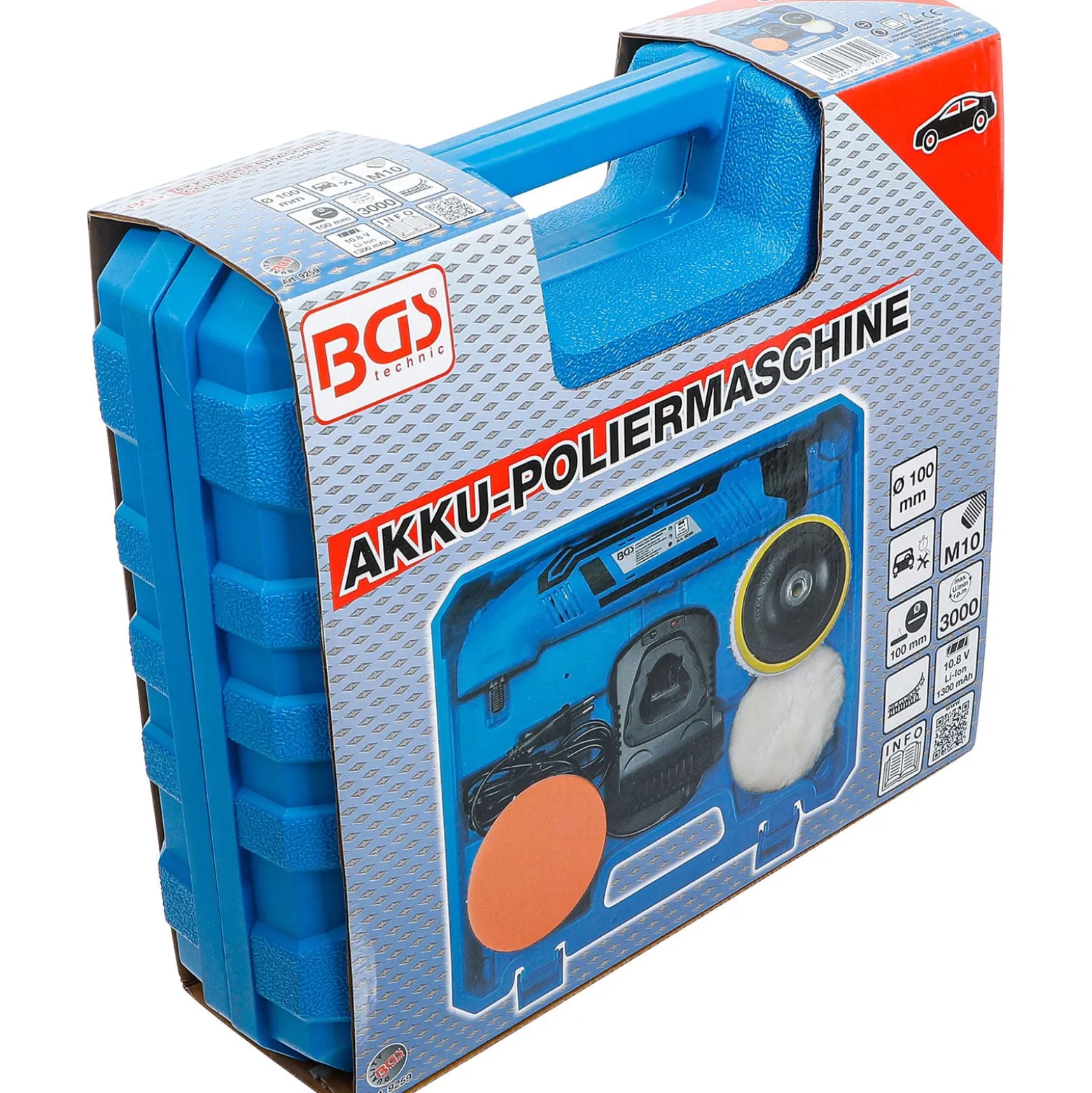 BGS Akku-Poliermaschine max. 3.000 U/min 10,8 V 1,3 Ah - 9259