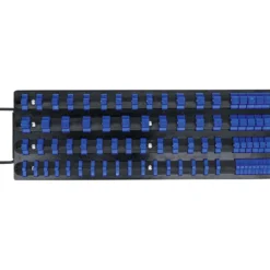 BGS Aufsteckschienen-Set für Steckschlüssel-Einsätze mit 80 Clips für Einsätze 6,3 mm (1/4