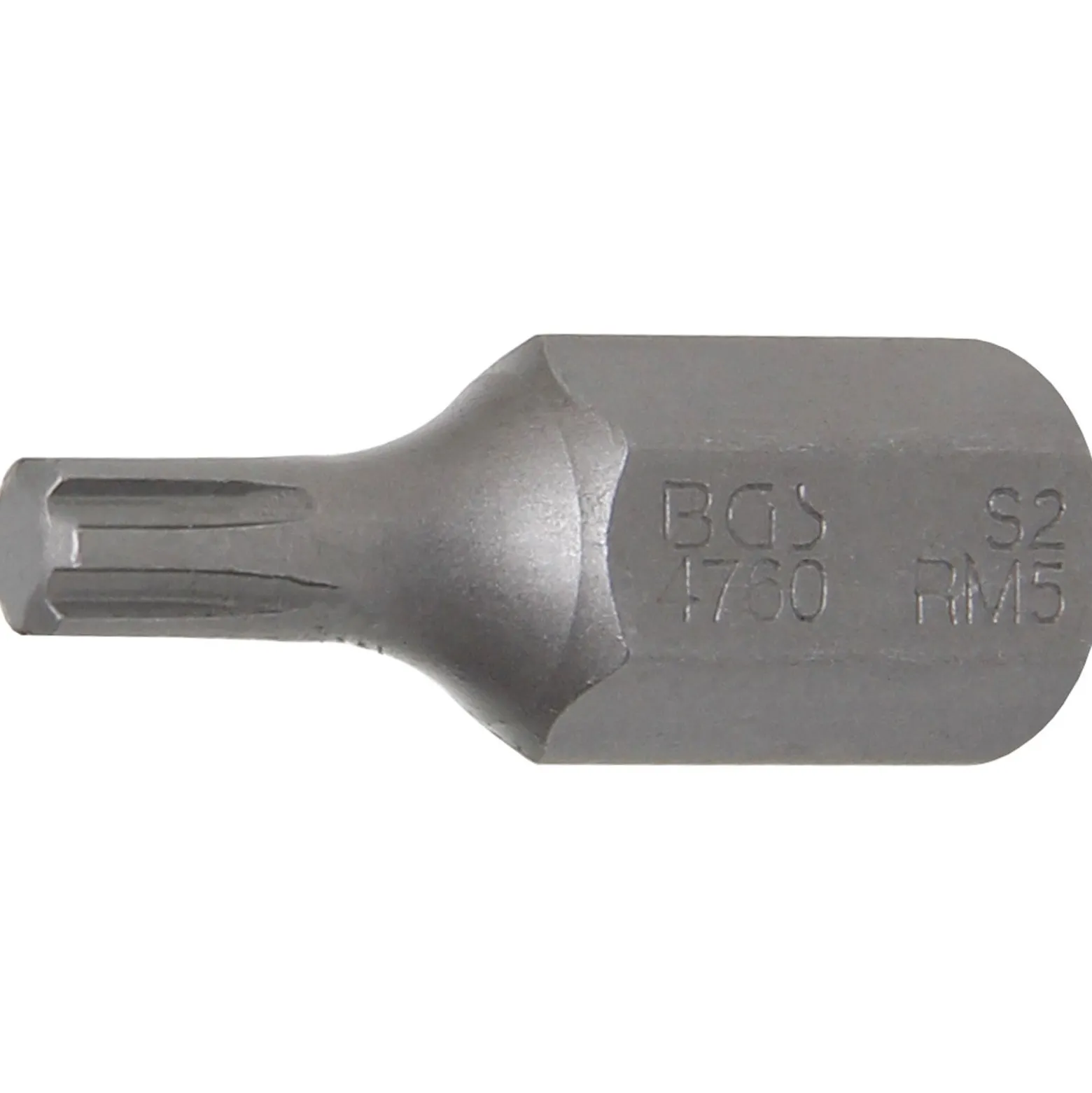 BGS Bit Antrieb Außensechskant 10 mm (3/8") Keil-Profil (für RIBE) M5 - 4760