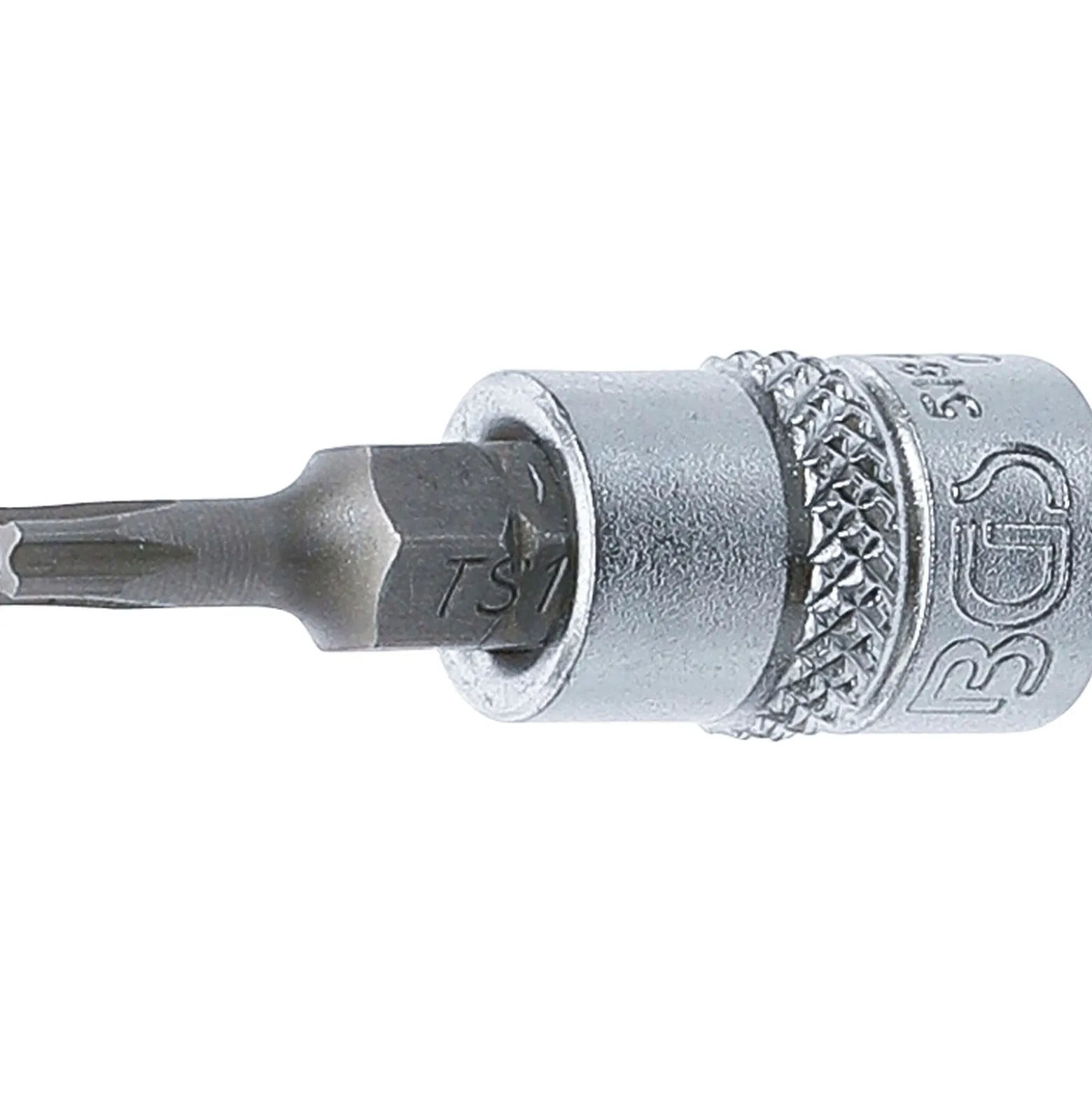 BGS Bit-Einsatz Antrieb Innenvierkant 6,3 mm (1/4") TS-Profil (für Torx Plus) mit Bohrung TS15 - 5184-TS15