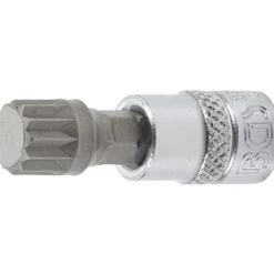 BGS Bit-Einsatz Antrieb Innenvierkant 6,3 mm (1/4") Innenvielzahn (für XZN) M10 - 2506
