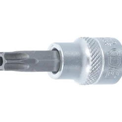 BGS Bit-Einsatz Antrieb Innenvierkant 10 mm (3/8") T-Profil (für Torx) mit Bohrung T45 - 2597