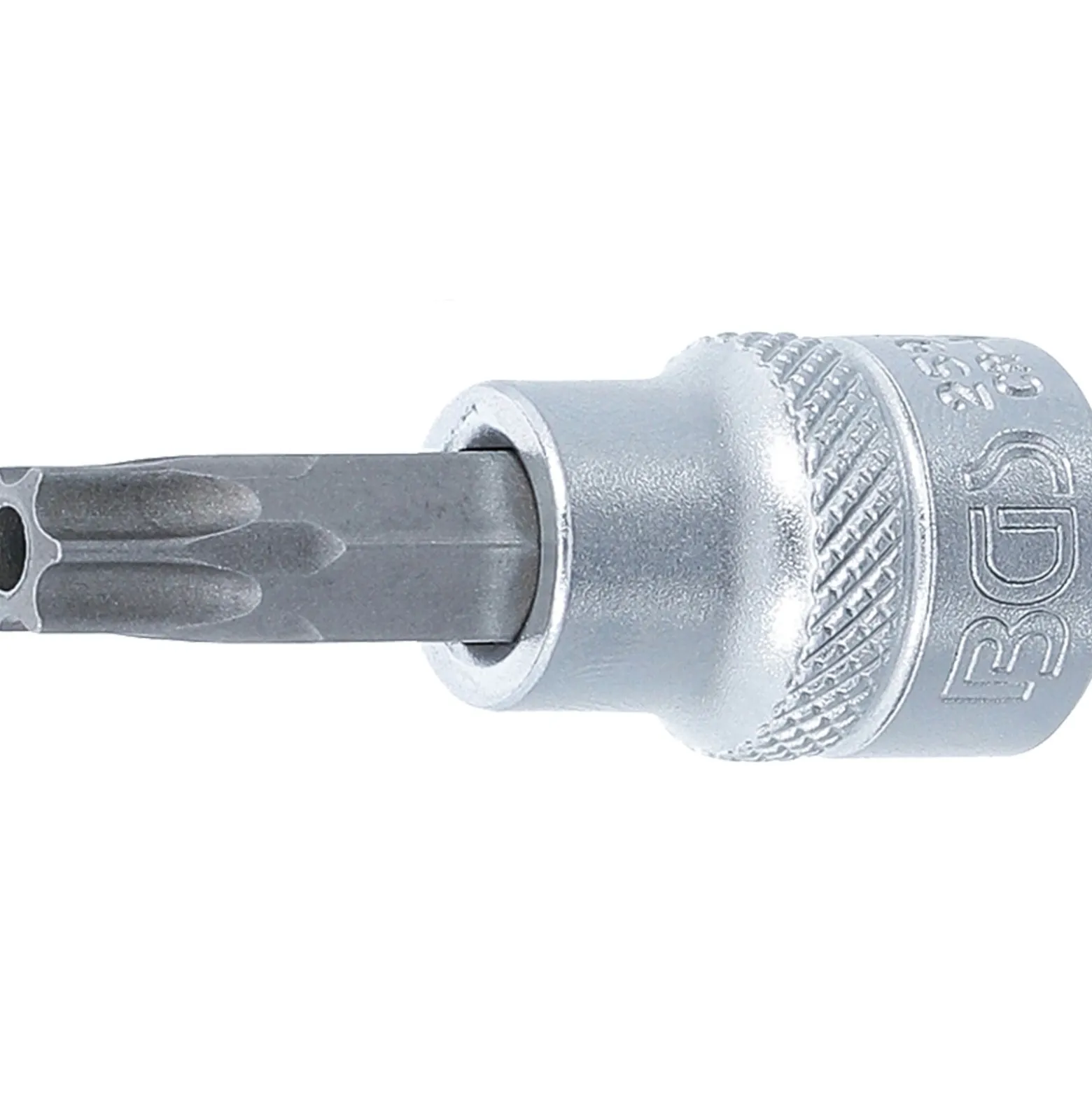 BGS Bit-Einsatz Antrieb Innenvierkant 10 mm (3/8") T-Profil (für Torx) mit Bohrung T45 - 2597