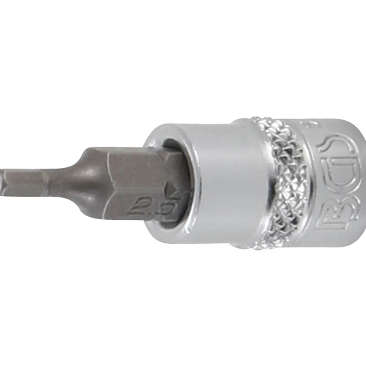 BGS Bit-Einsatz Antrieb Innenvierkant 6,3 mm (1/4") Innensechskant mit Bohrung 2,5 mm - 5156-2-5
