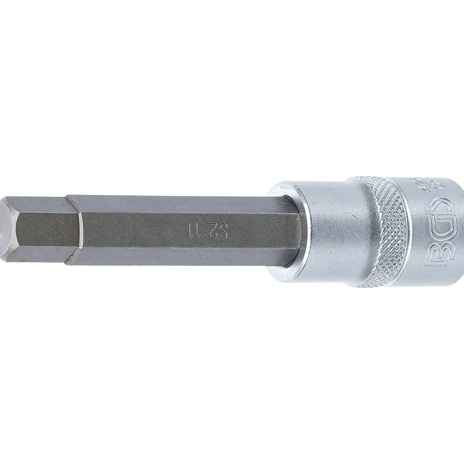 BGS Bit-Einsatz Länge 100 mm Antrieb Innenvierkant 12,5 mm (1/2") Innensechskant 11 mm - 4266