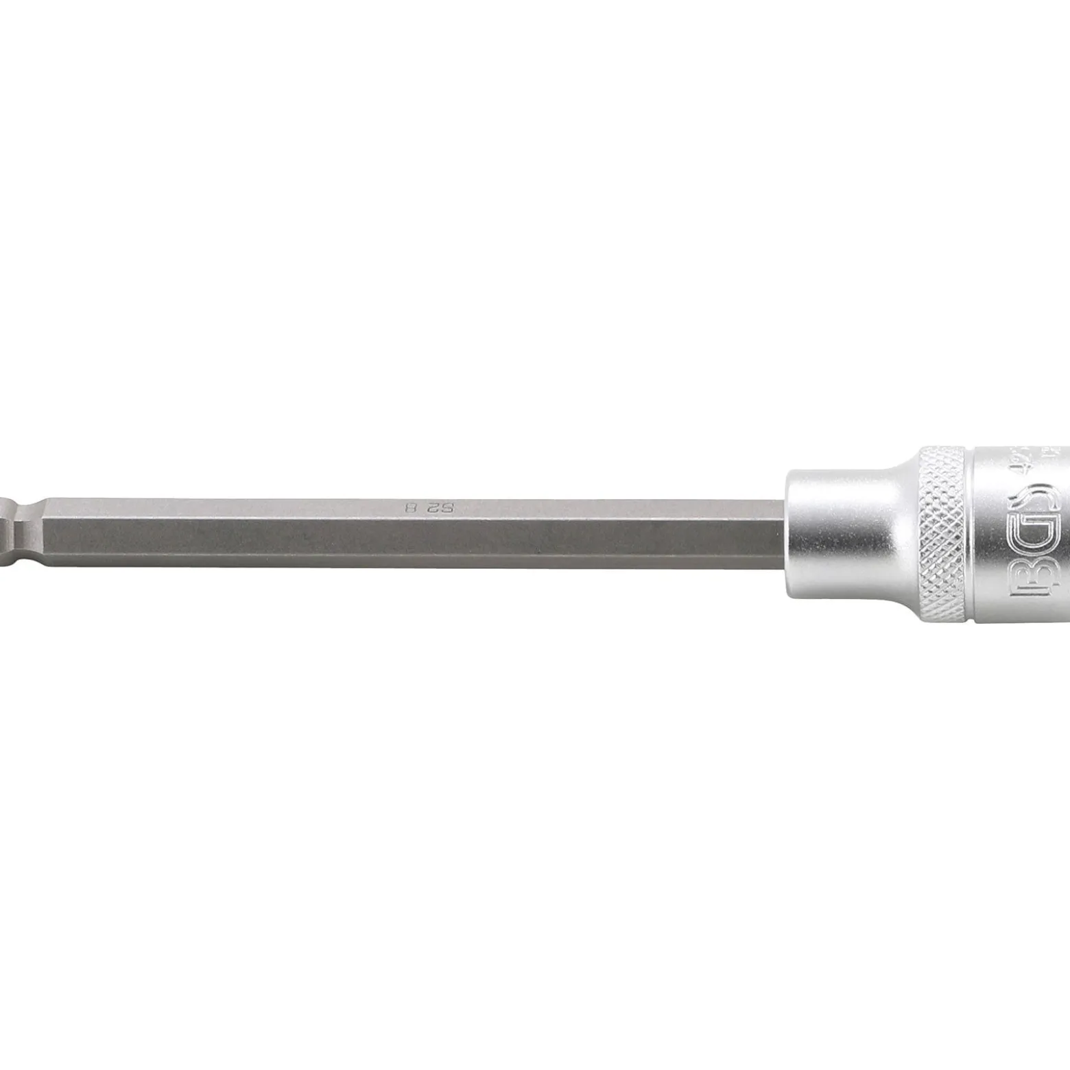 BGS Bit-Einsatz Länge 140 mm Antrieb Innenvierkant 12,5 mm (1/2") Innensechskant mit Kugelkopf 8 mm - 4258-8