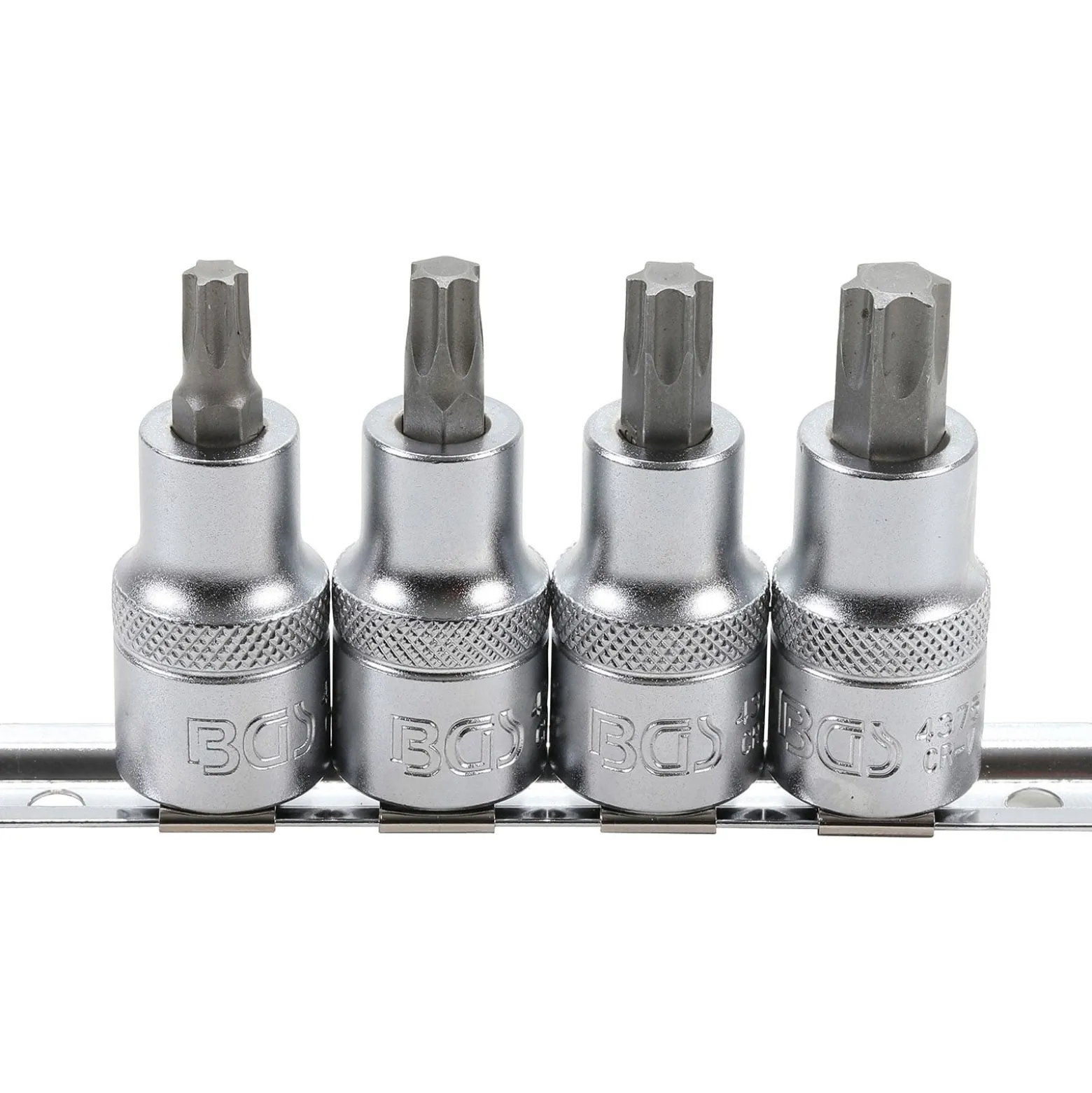 BGS Bit-Einsatz-Satz Antrieb Innenvierkant 12,5 mm (1/2") T-Profil (für Torx) T40 - T55 4tlg. - 8886