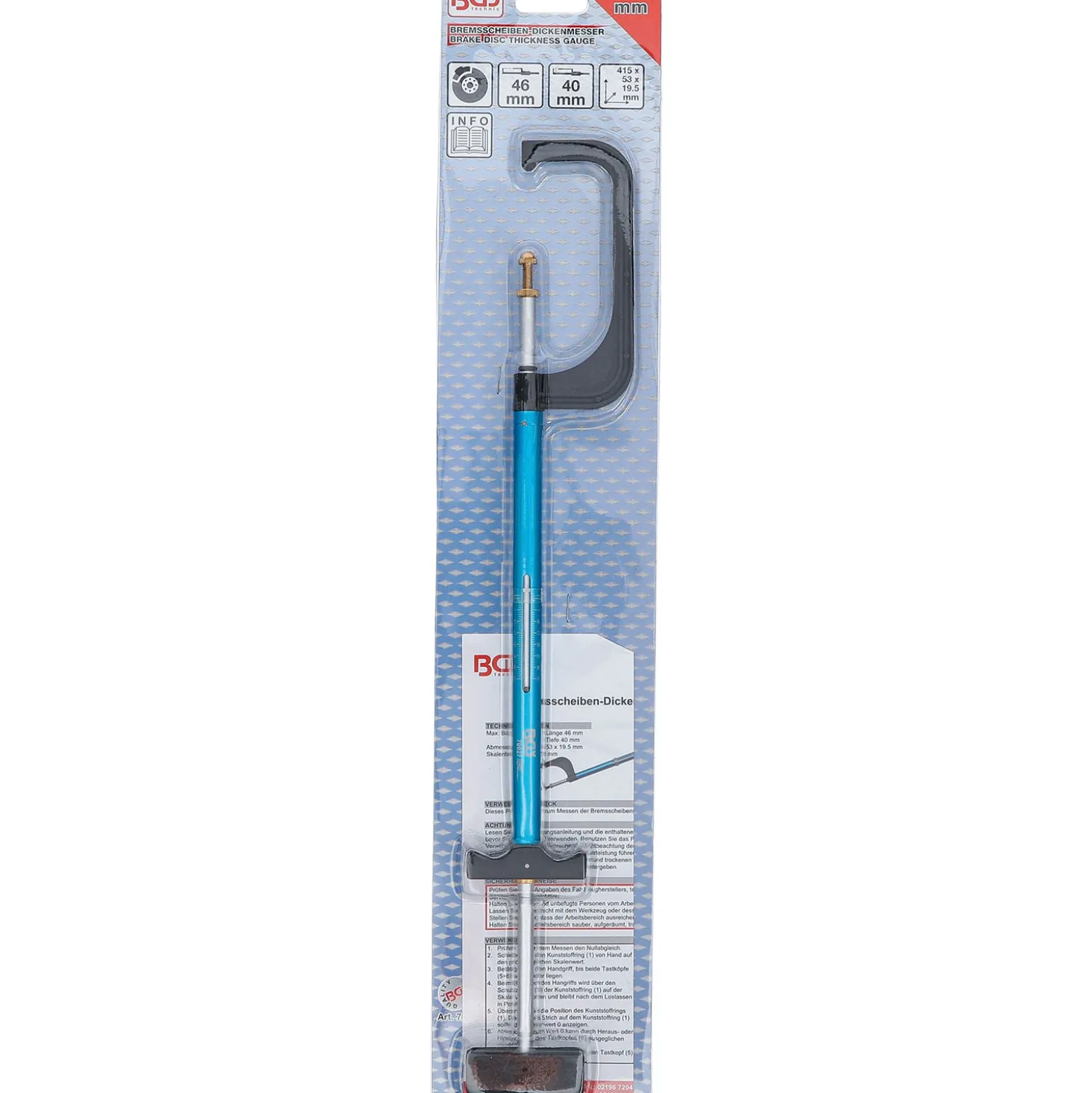 BGS Bremsscheiben-Messschieber / Dickenmesser 0 - 35 mm - 70027