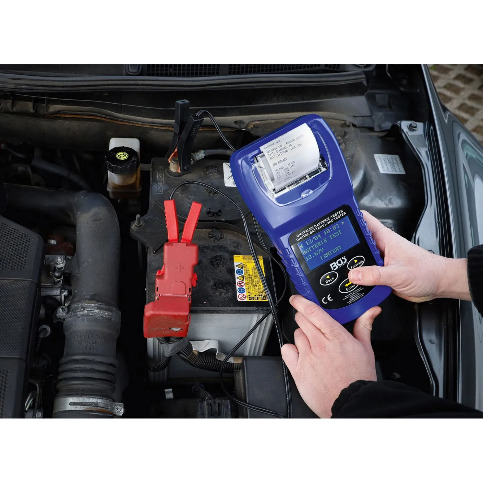 BGS Digitaler Batterie- und Ladesystem-Tester mit Drucker - 2133