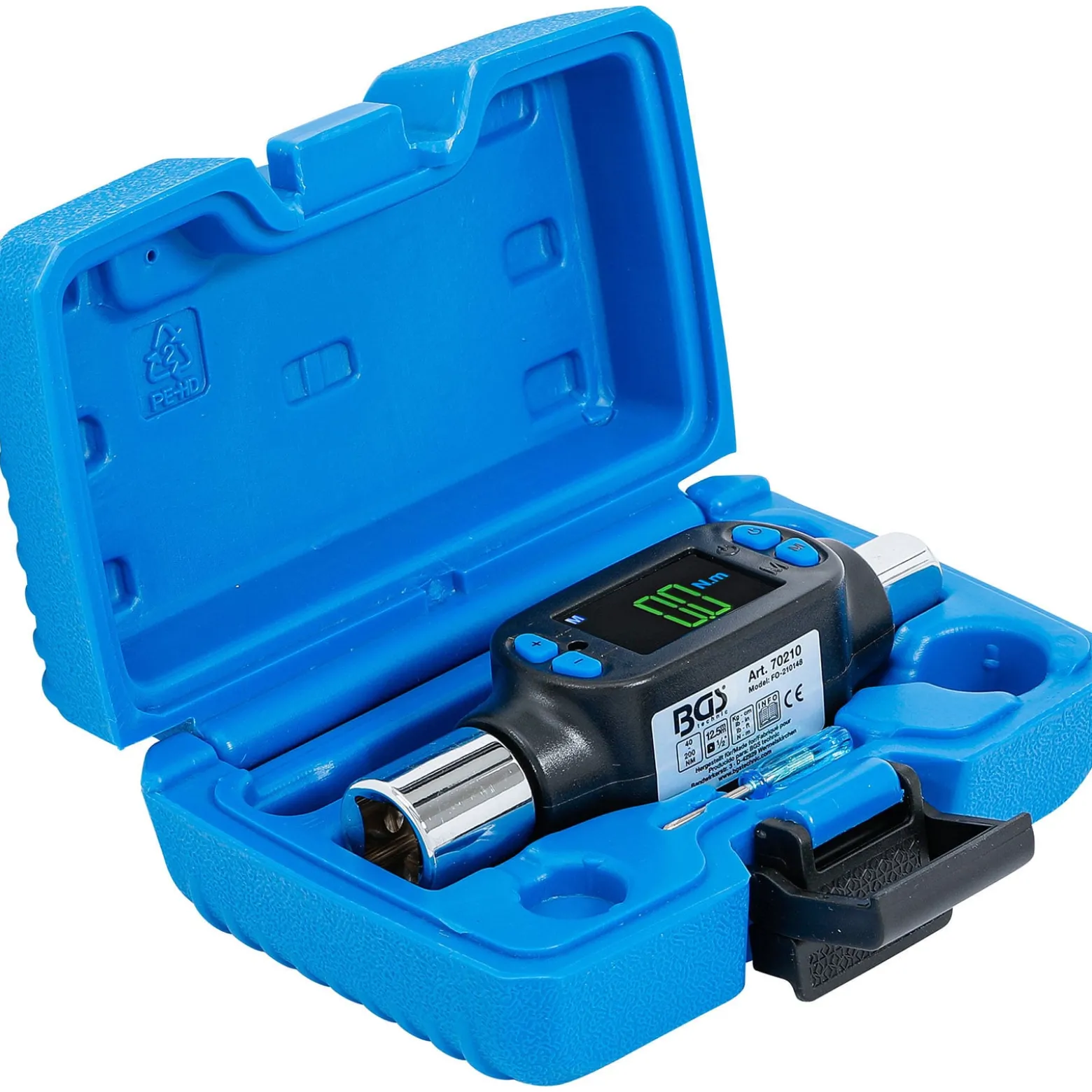 BGS Digitaler Drehmoment-Adapter 12,5 mm (1/2") 40 - 200 Nm - 70210