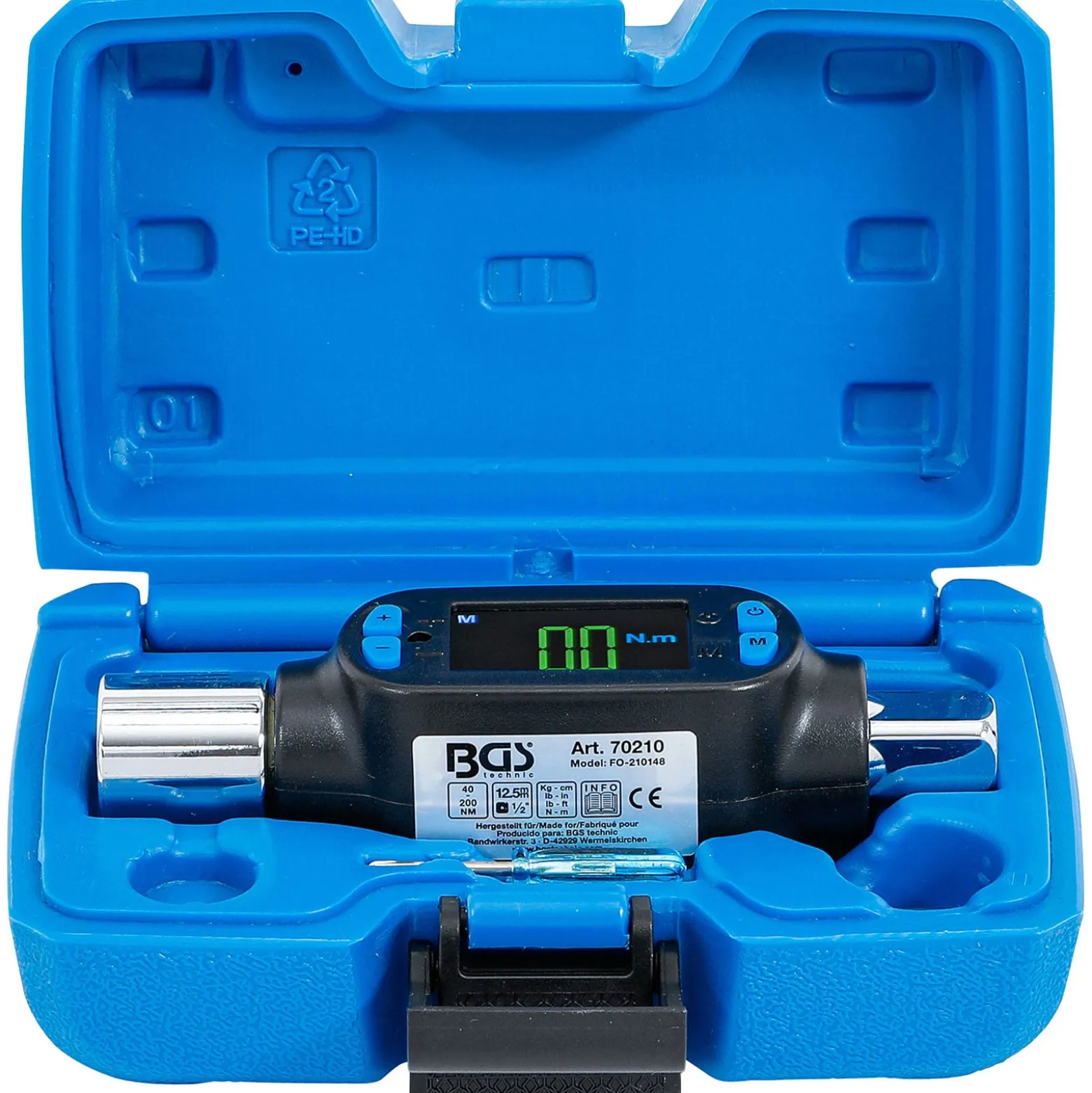 BGS Digitaler Drehmoment-Adapter 12,5 mm (1/2") 40 - 200 Nm - 70210