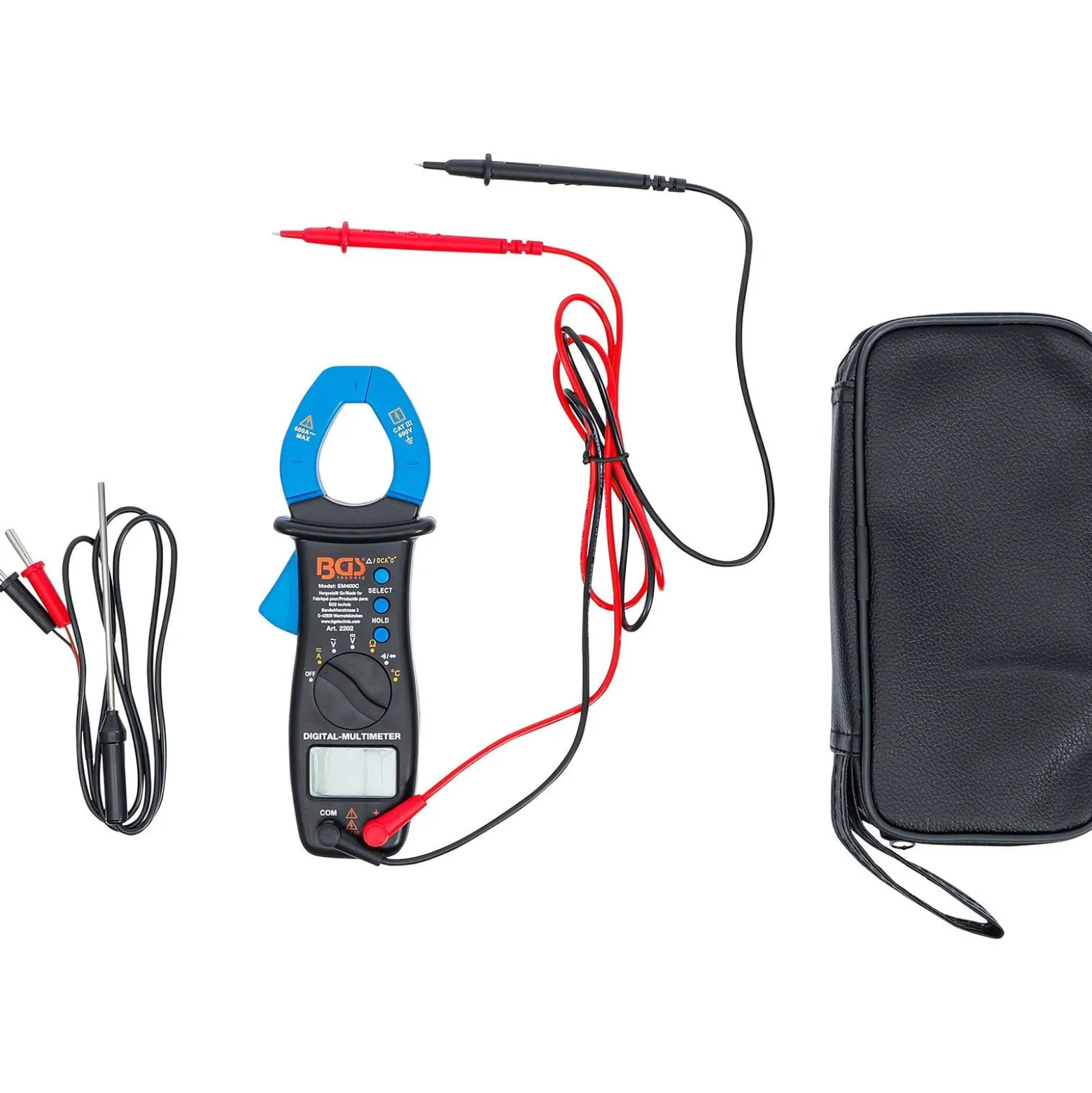 BGS Digital-Multimeter mit Zange für Gleich- und Wechselstrom - 2202