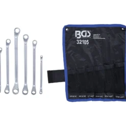BGS Doppel-Ringschlüssel-Satz tief gekröpft Zollgrößen SW 1/4" - 3/4" 6tlg. - 32105