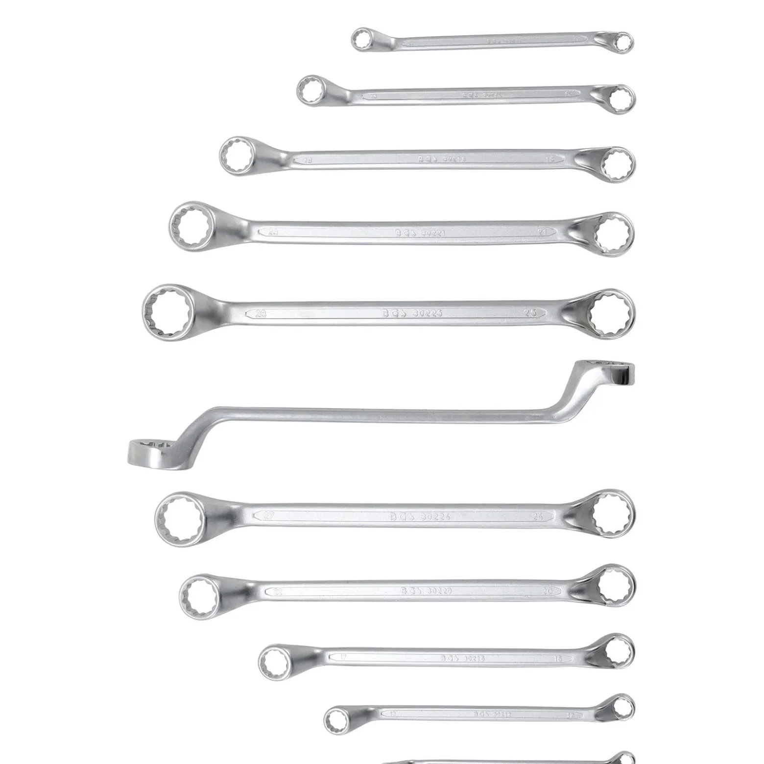 BGS Doppel-Ringschlüssel-Satz tief gekröpft SW 6 - 32 mm 12tlg. - 30200