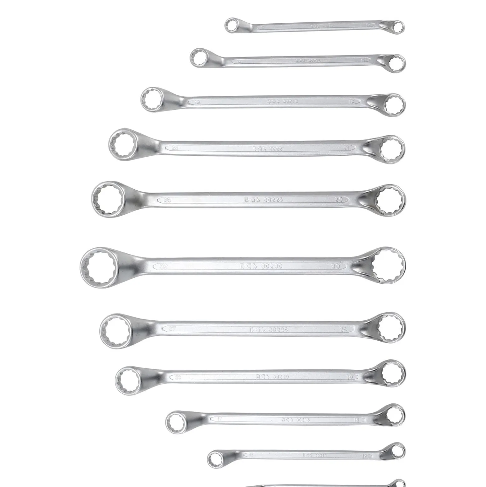 BGS Doppel-Ringschlüssel-Satz tief gekröpft SW 6 - 32 mm 12tlg. - 30200