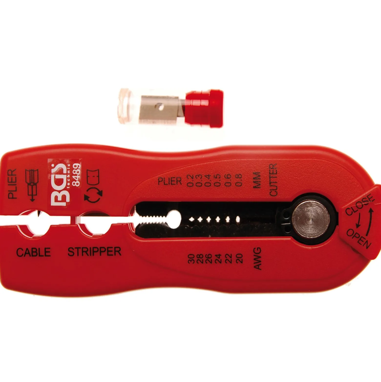 BGS Draht-/Kabel-Abisolierer "2-IN-1" 0,2 - 0,8 mm - 8489
