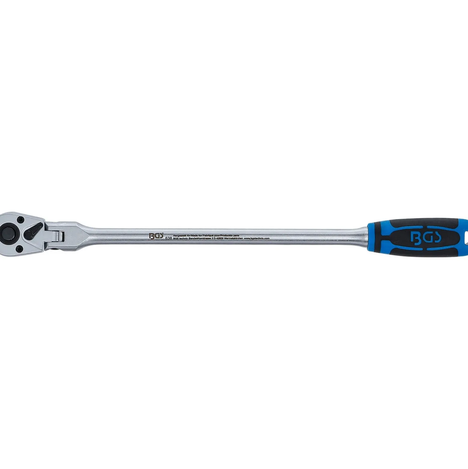 BGS Gelenkknarre arretierbar extra lang Abtrieb Außenvierkant 6,3 mm (1/4") 304 mm - 638