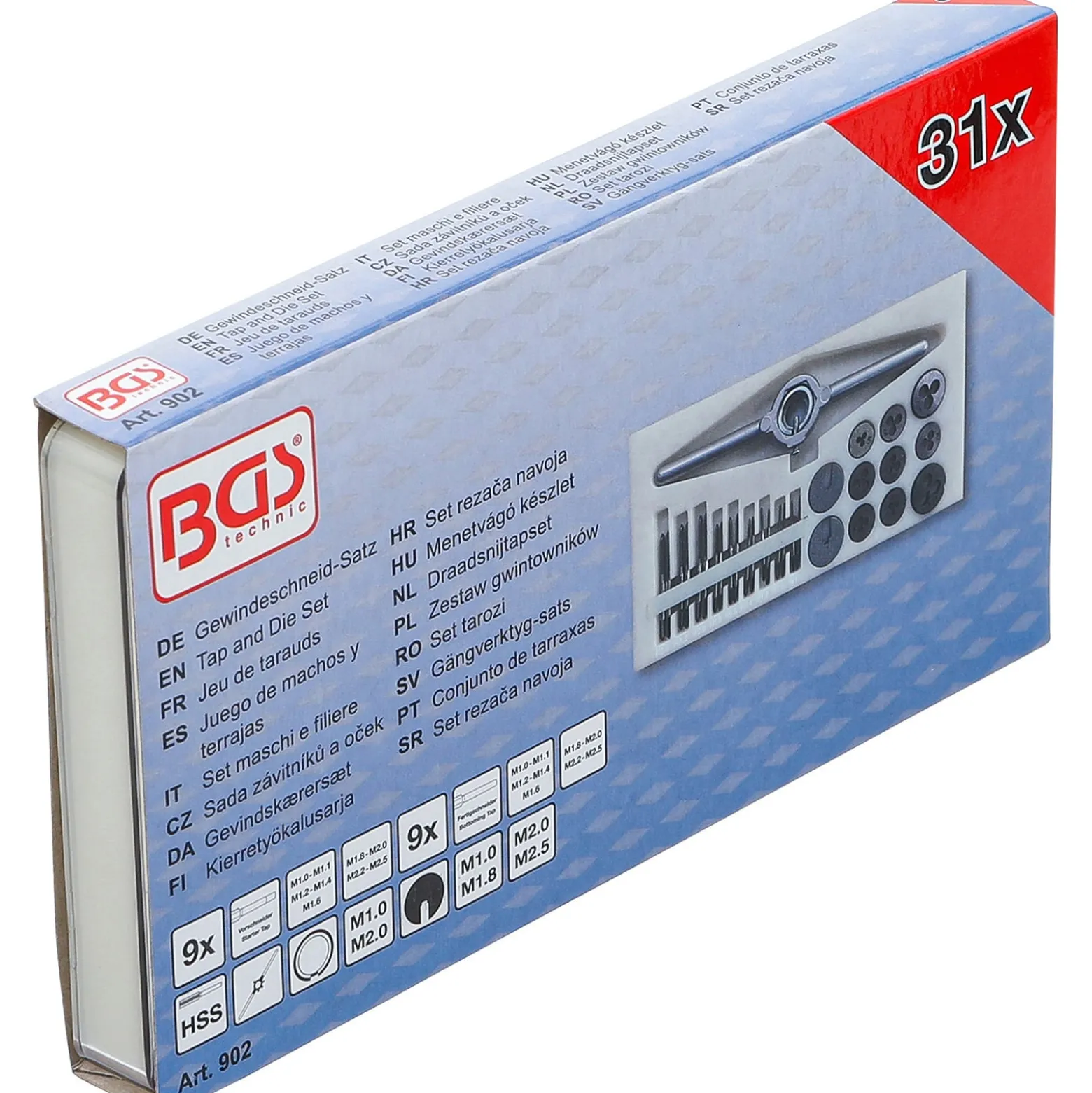 BGS Gewindeschneid-Satz M1 - M2,5 31tlg. - 902