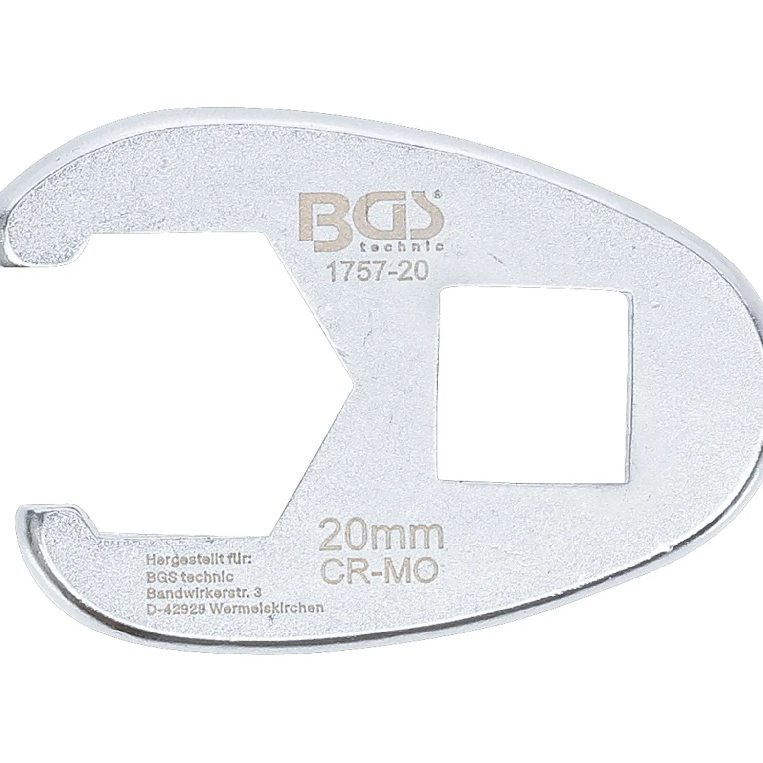 BGS Hahnenfußschlüssel Antrieb Innenvierkant 12,5 mm (1/2") SW 20 mm - 1757-20