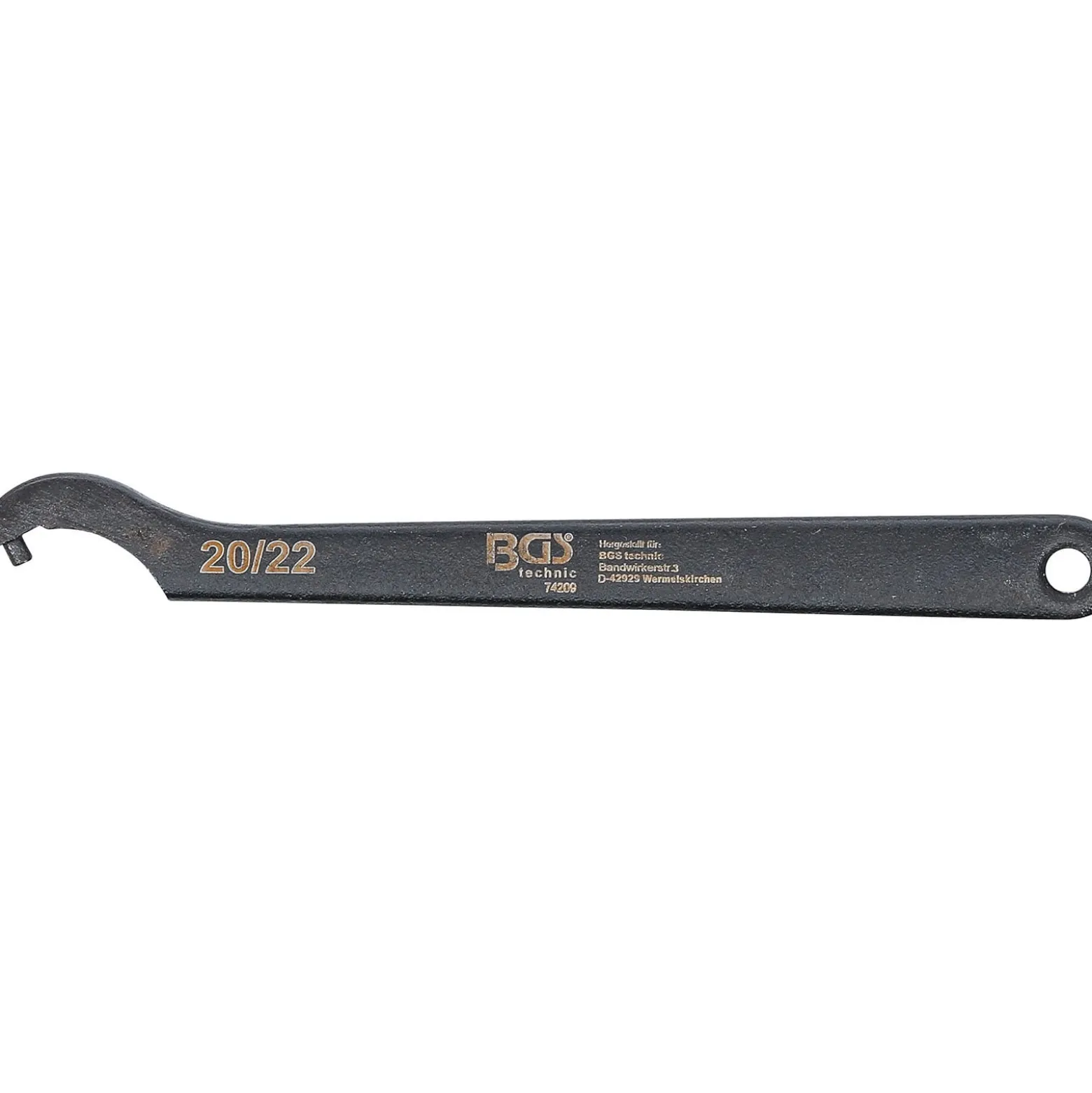 BGS Hakenschlüssel mit Zapfen 20 - 22 mm - 74209
