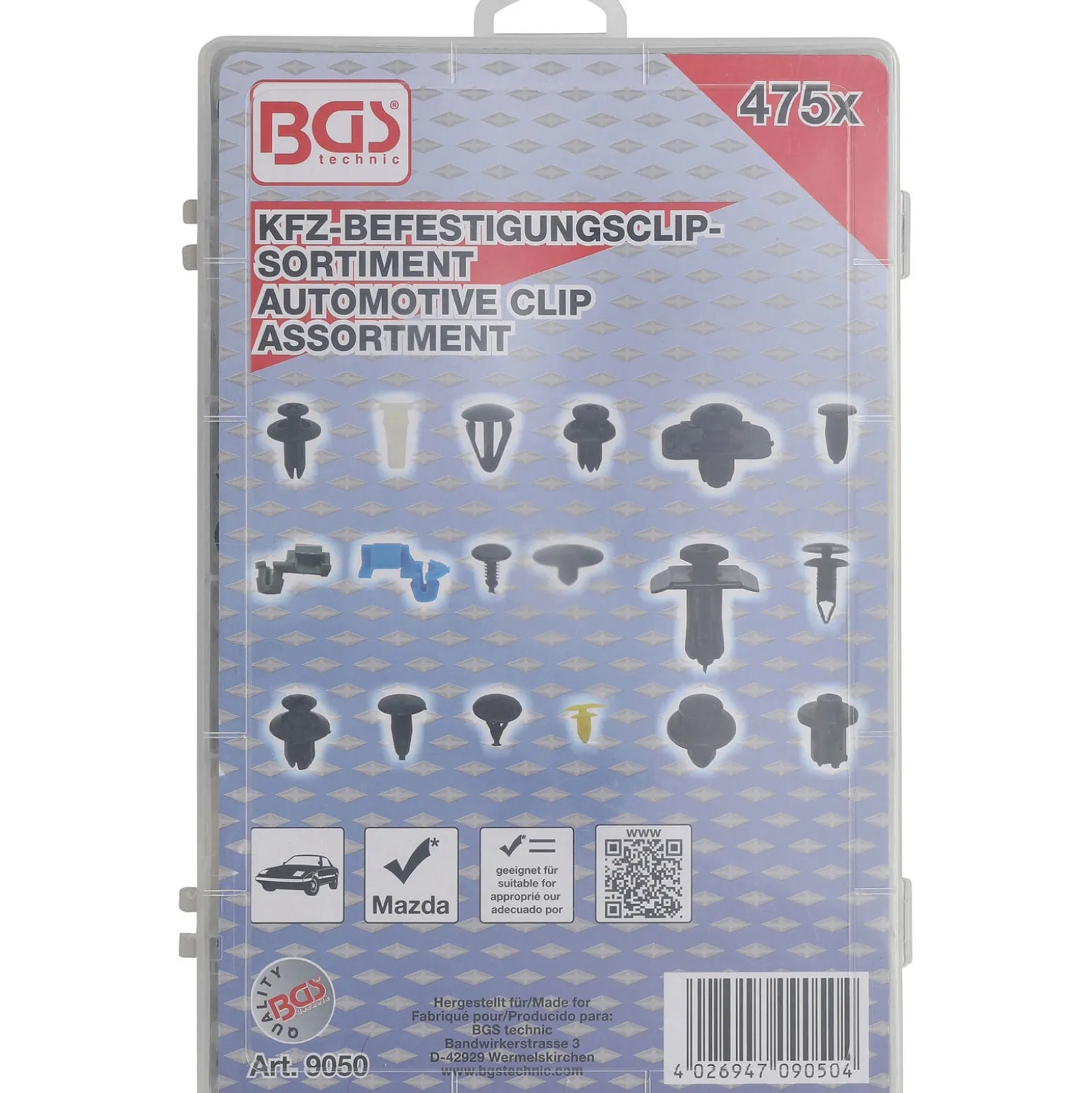 BGS KFZ-Befestigungsclip-Sortiment für Mazda 475tlg. - 9050