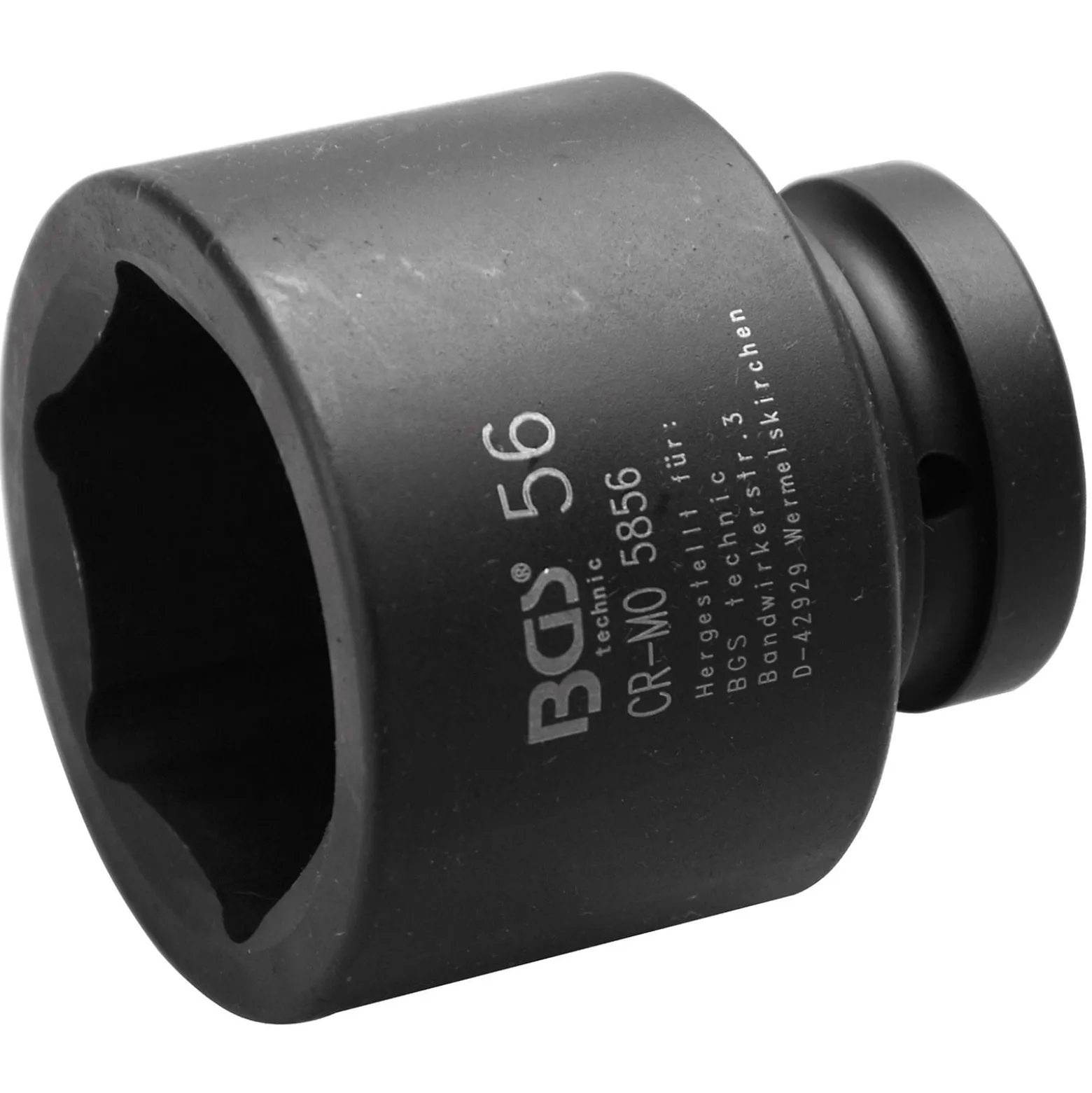 BGS Kraft-Steckschlüssel-Einsatz Sechskant Antrieb Innenvierkant 25 mm (1") SW 56 mm - 5856
