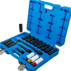 BGS Kraft-Steckschlüssel- und Kraft-Schoneinsatz-Satz Sechskant Antrieb Innenvierkant 12,5 mm (1/2