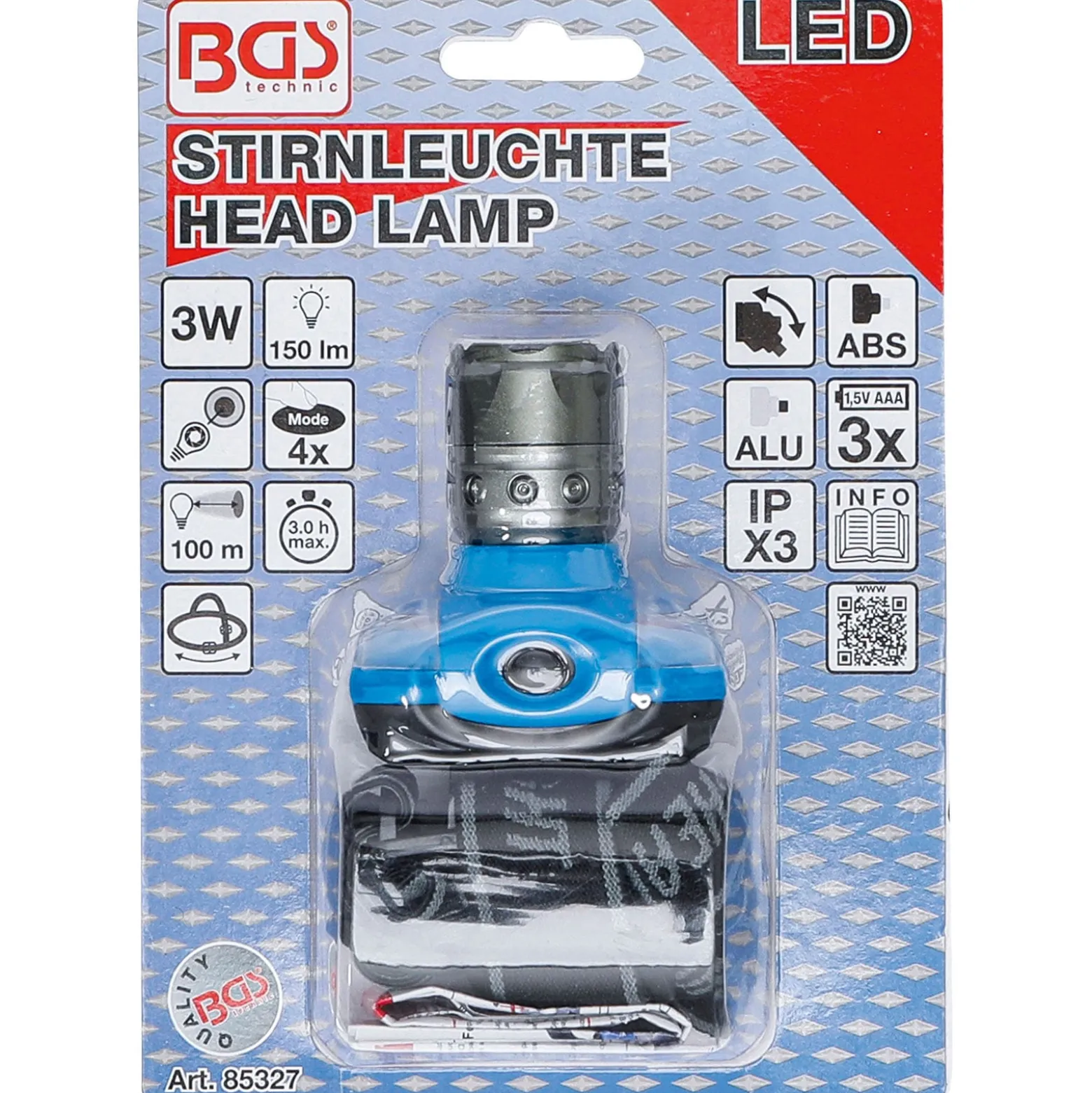 BGS LED-Stirnleuchte mit Fokus 3W - 85327