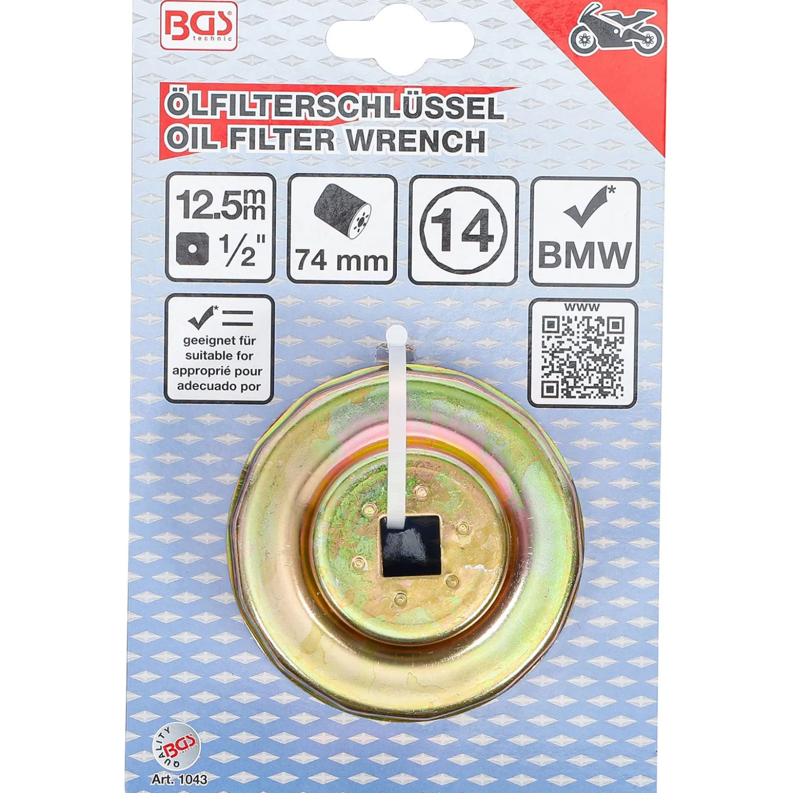 BGS Ölfilterschlüssel 14-kant Ø 74 mm für BMW-Motorräder - 1043