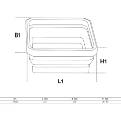 BGS Magnet-Haftschalen-Satz Silikon faltbar 115 x 115 x 50 mm 4tlg. - 74502