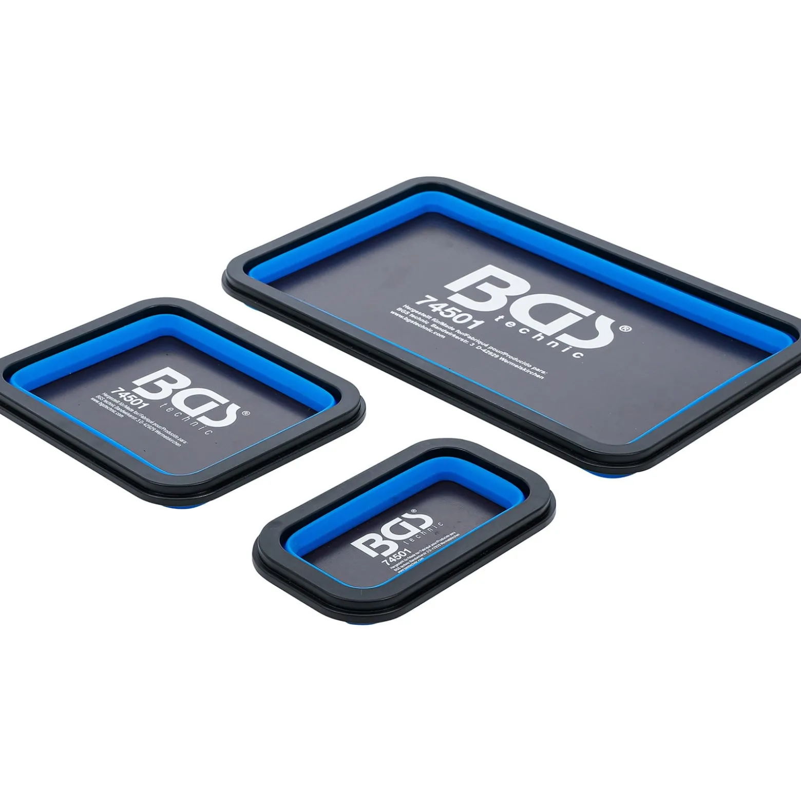 BGS Magnet-Haftschalen-Satz Silikon faltbar 3tlg. - 74501