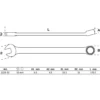 BGS Maul-Ringschlüssel extra lang SW 10 mm - 1228-10