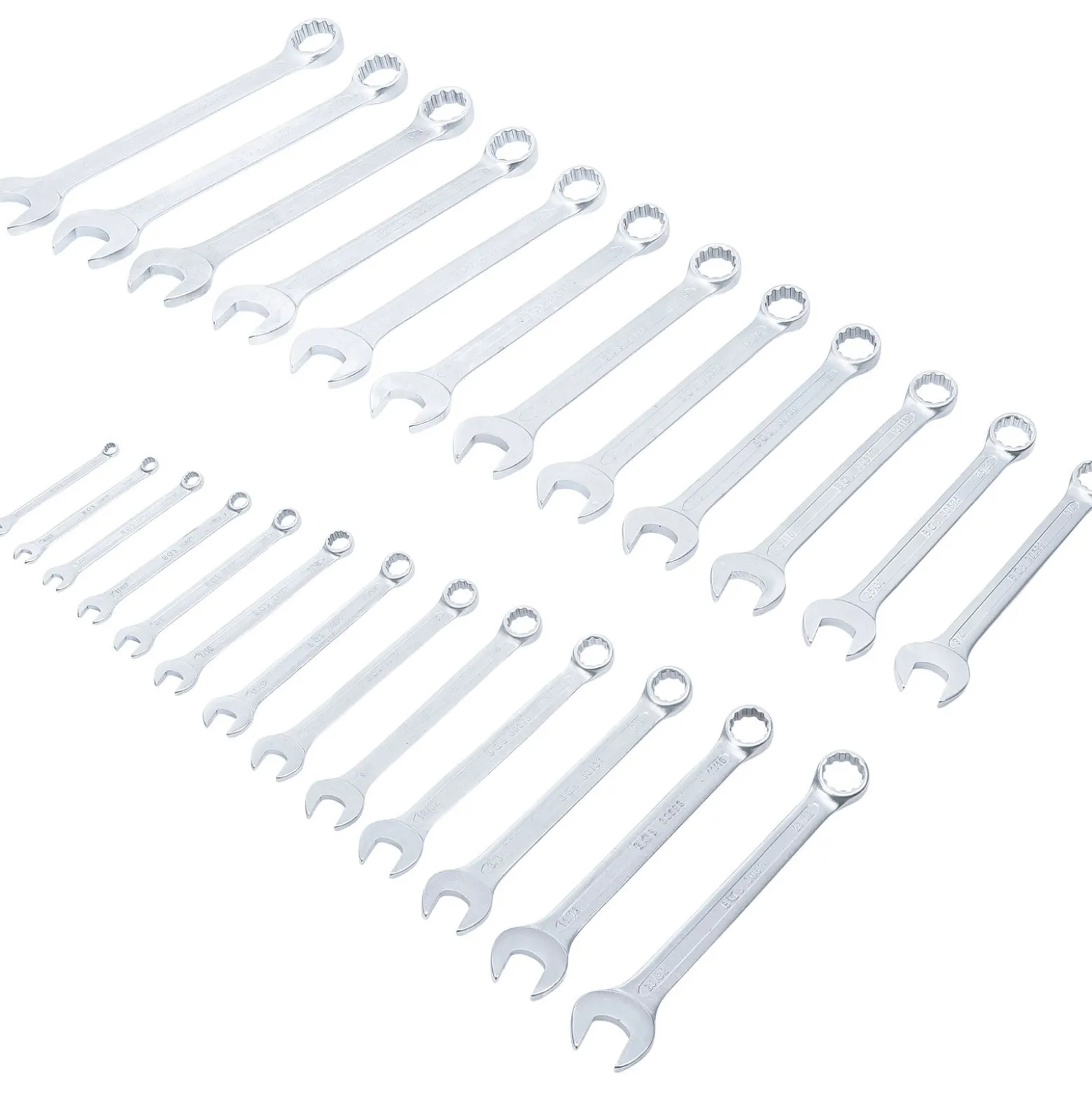 BGS Maul-Ringschlüssel-Satz Zollgrößen SW 1/4" - 1.1/4" 25tlg. - 9473