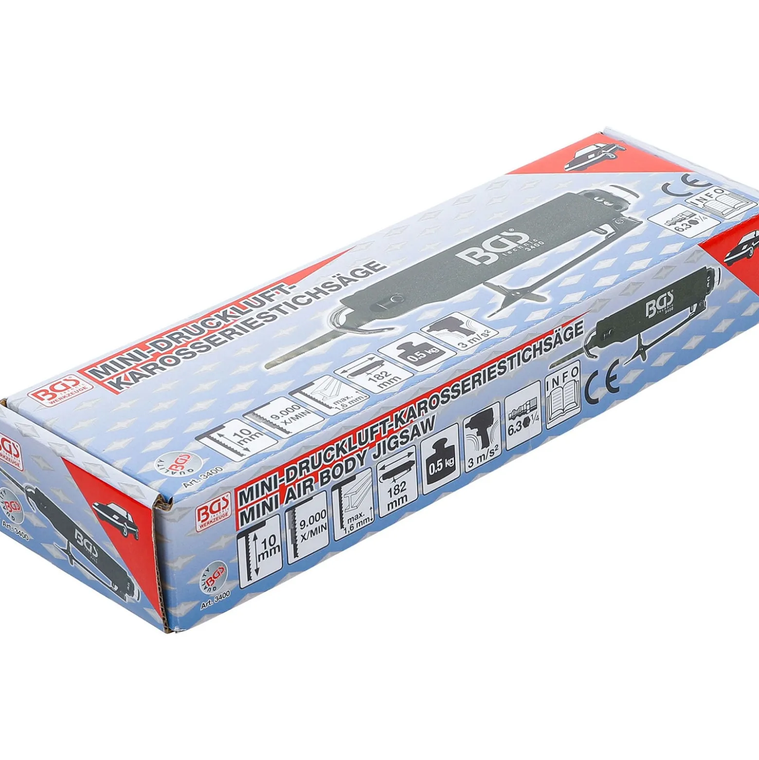 BGS Mini-Druckluft-Karosserie-Stichsäge vibrationsarm - 3400
