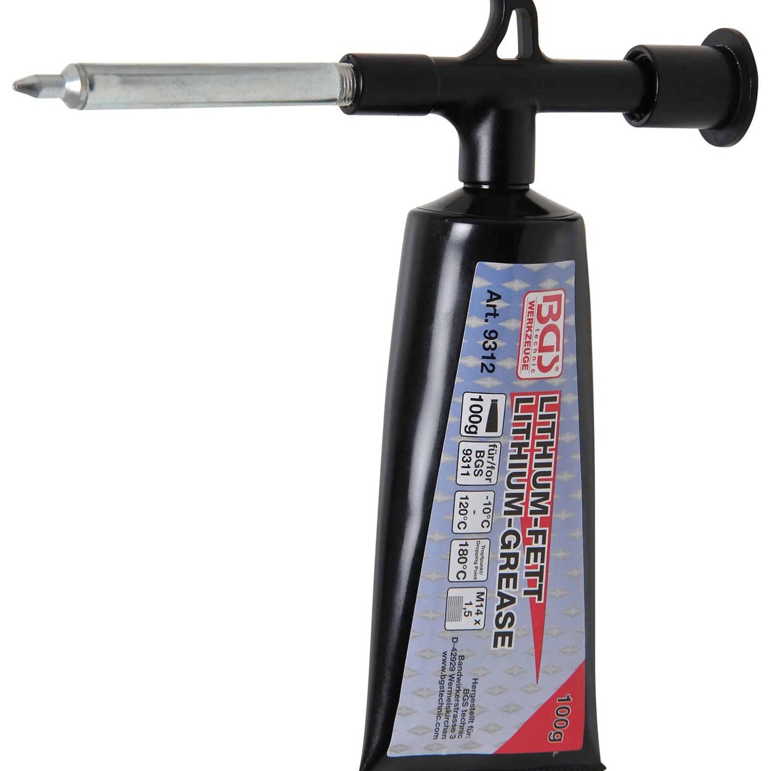 BGS Mini-Fettpresse mit 100 g Lithium-Fett (1 Tube) - 9311