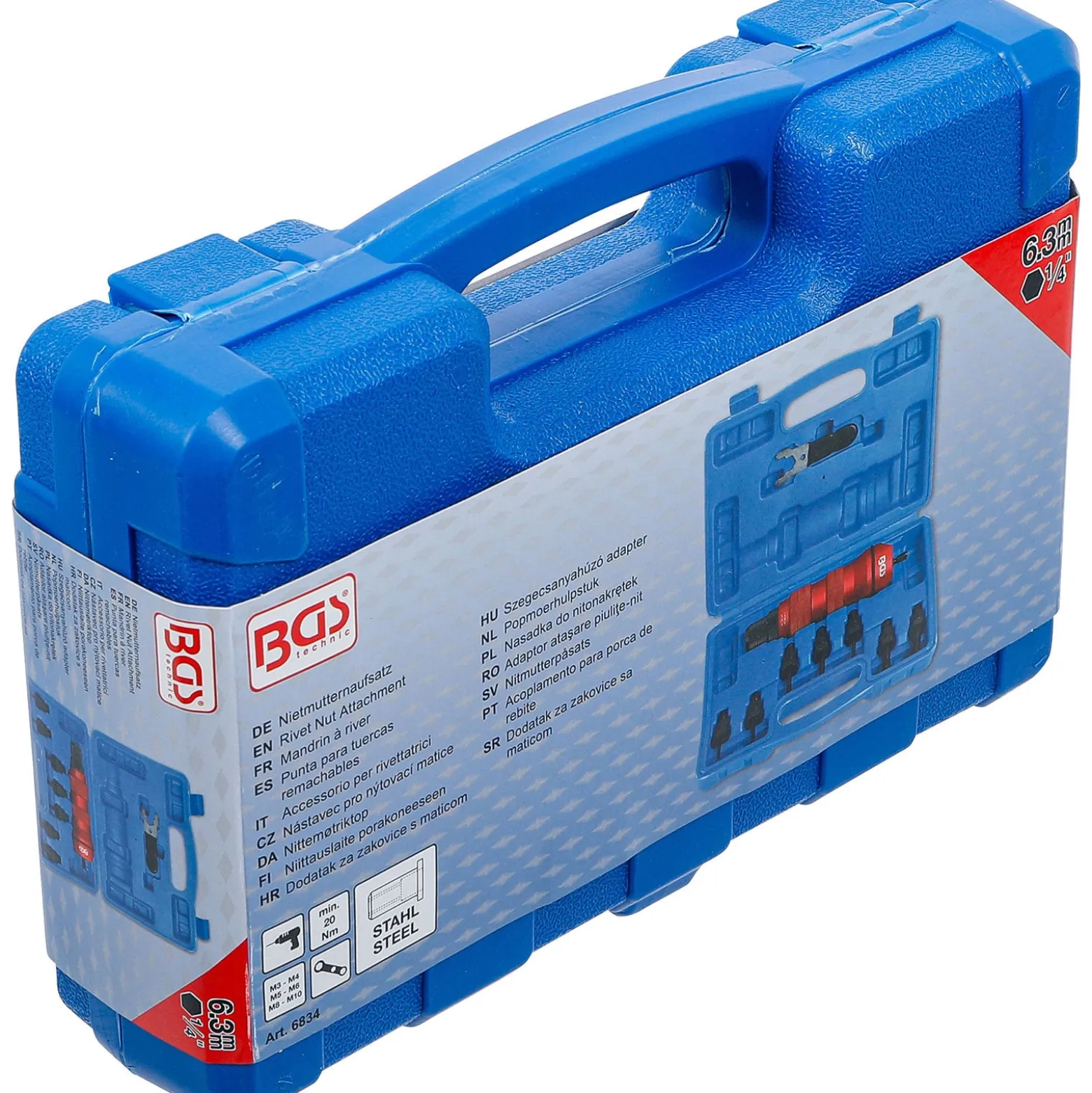 BGS Nietmutternaufsatz Metallausführung M3 / M4 / M5 / M6 / M8 / M10 - 6834