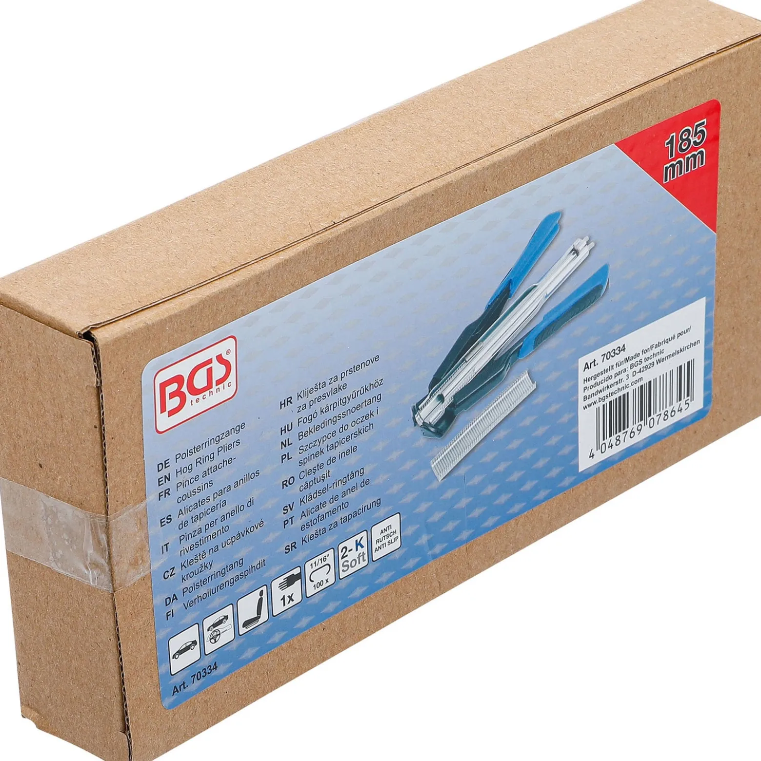BGS Polsterring- / Zaunringzange 185 mm - 70334