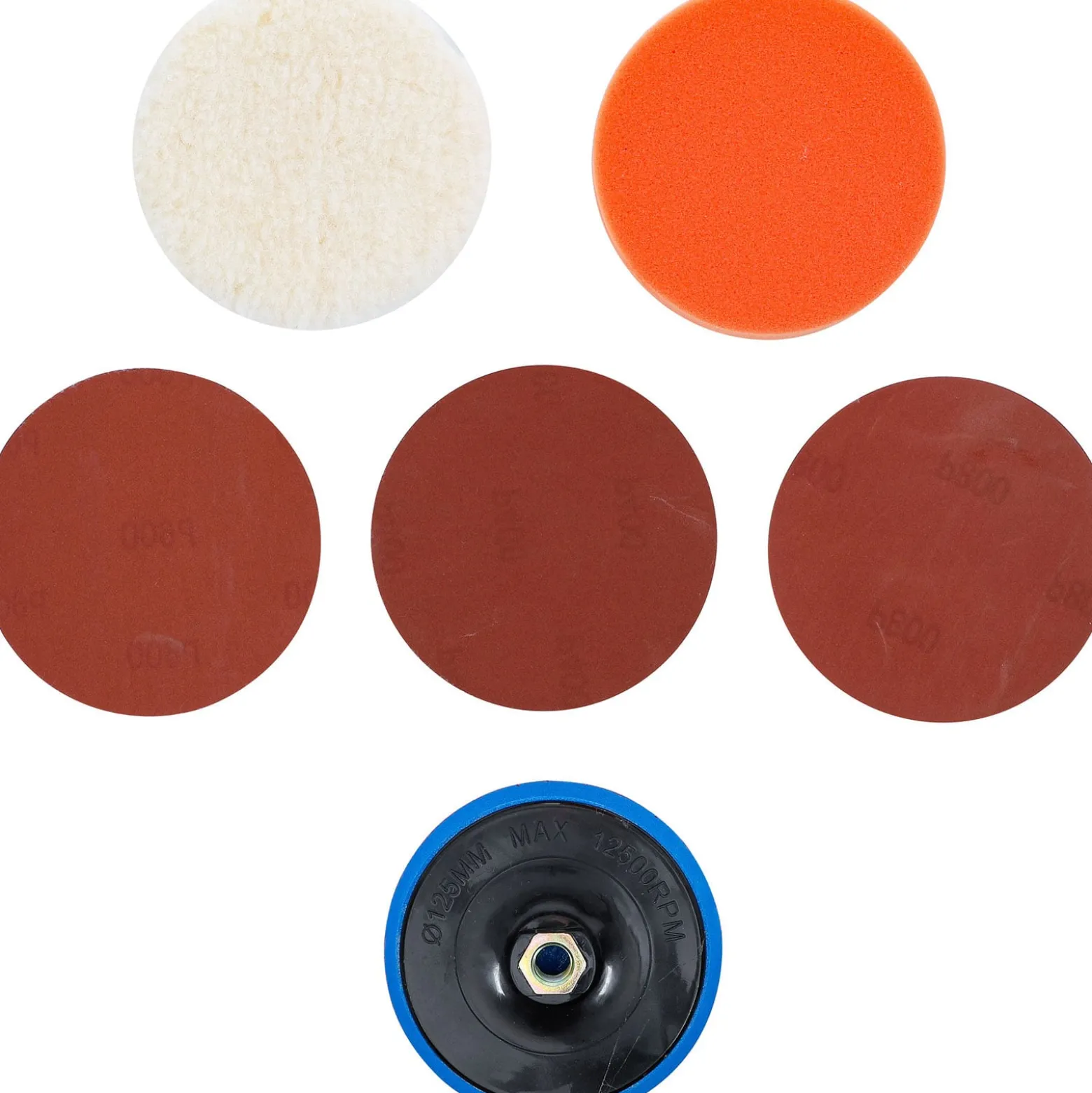 BGS Schleif- und Polierscheiben-Satz Ø 125 mm - 8592