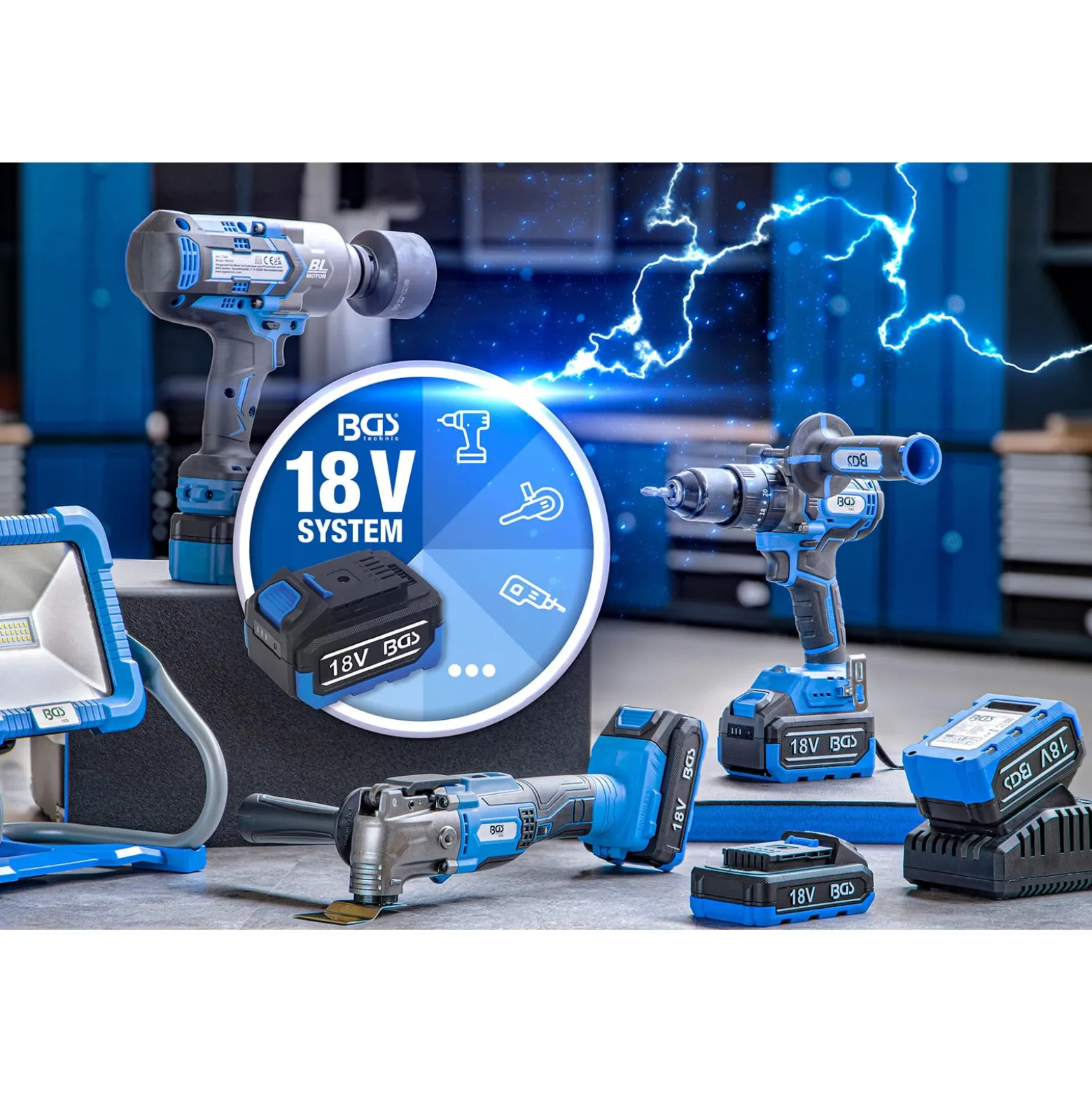 BGS Schnell-Ladegerät 2,5 A 18 V - 7380